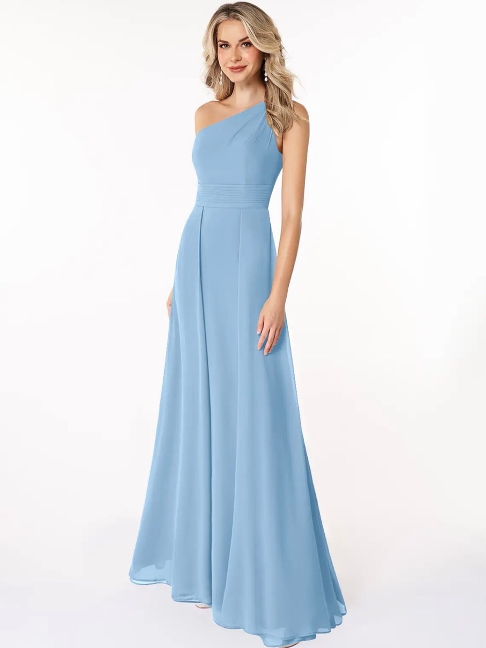 Azazie Dallas Powder Blue Dress